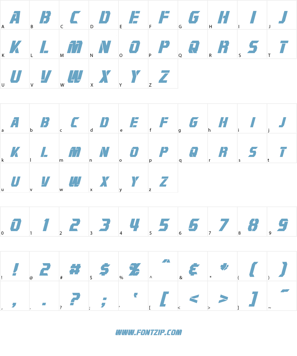 Combatron Font Character